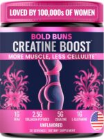 Bold Buns Creatine for Women – Supplement with Collagen & BCAA – Supports Muscle Development, Post-Workout Recovery, Skin Elasticity, Healthy Hair & Nail (30 Servings, Unflavored) - Image 2