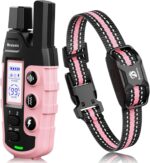 Bousnic Dog Shock Collar - 3300Ft Dog Training Collar with Remote for 5-120lbs Small Medium Large Dogs Rechargeable Waterproof e Collar with Beep (1-8), Vibration(1-16), Safe Shock(1-99) (LightPink) - Image 2