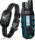 Bousnic Dog Shock Collar - 3300Ft Training Collar with Remote for 5-120lbs Small Medium Large Dogs Rechargeable Waterproof e Collar with Beep (1-8), Shake(1-16), Safe Shock(1-99) Modes (Black) - Image 2