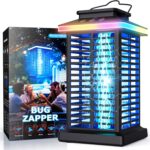 Bug Zapper Outdoor, Mosquito Zapper 2 in 1 Portable & Rechargeable Bug Zapper Outdoor with 5000mAh Battery & LED Night Light, 4000V Electric Fly Zapper for Outside,Patio,Backyard,Garden - Image 2