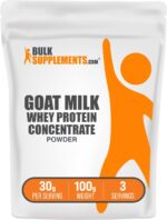 BulkSupplements.com Goat Milk Whey Protein Concentrate Powder - Goat Whey Protein Powder, Unflavored & Gluten Free, 30g per Serving, 100g (3.5 oz) (Pack of 1) - Image 2