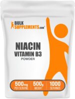 BulkSupplements.com Niacin Powder - Vitamin B3 Supplement, Niacin 500mg - Niacin Flush, Niacin with Flushing - Gluten Free, 500mg of Niacin per Serving, 500g (1.1 lbs) (Pack of 1) - Image 2