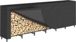 CADUKE 8ft Firewood Rack with Cover, Heavy Duty Fire Wood Rack Outdoor & Indoor, Firewood Storage Log Rack with Weather Resistant 600D Oxford Fabric Cover - Image 2