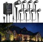 COLOER All-in-One Low Voltage Landscape Lighting Kit, 8 Pack 5W Die-cast Aluminum Landscape Lights with Transformer and Connectors, IP65 Waterproof Outdoor Spot Lights for Pathway Yard Garde - Image 2