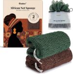 CORATED African Net Sponge Authentic, Shower Loofah Exfoliating Bath Sponge, Body Scrubber for Women and Men Daily Use Body Care, Travel Portable Bath Accessories Spa Gifts - Image 2