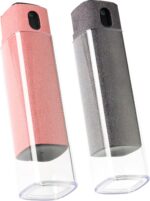 CUIUD Touchscreen Screen Cleaner Kit 2 Pcs, Phone, Tablet and Car Screen Cleaner, Two in One Spray and Microfiber Cloth(Grey&Pink) - Image 2
