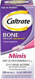 Caltrate Minis 600 Plus D3 Plus Minerals Calcium and Vitamin D Supplement Tablets, Bone Health and Mineral Supplement for Adults - 150 Count - Image 2