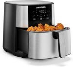Chefman Air Fryer 8 Qt | TurboFry® 4-in-1 with 450°F Hi-Fry Option for Crispier Results | Bake, Dehydrate, Frozen | XL Nonstick Dishwasher-Safe Basket | Stainless Steel - Image 2