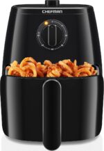 Chefman TurboFry 5-Quart Air Fryer, Integrated 60-Minute Timer for Healthy Cooking, Cook with 80% Less Oil, Adjustable Temperature Control, Nonstick Dishwasher-Safe Basket and Tray, Black - Image 2