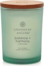 Chesapeake Bay Balance + Harmony Scented Candle Water Lily Pear Fragrance 50 Hours Burn Time Warm & Decorative Soy Wax Blend - Image 2