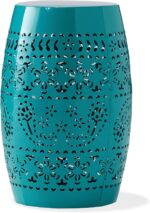 Christopher Knight Home Ruby Outdoor 12" Iron Side Table, Teal - Image 2