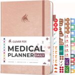 Clever Fox Medical Planner Daily – Health Diary Notebook, Wellness Journal & Self-Care Logbook, Lasts 3 Months, 7x10.5″ (Rose Gold) - Image 2