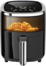 Compact Air Fryer, 9-in-1 with Smart Digital Color TouchScreen Air Fryers, View Window, Air Fry, Roast, Bake,Reheat, Dehydrate, 12 Presets,Dishwasher Safe Basket & Less Oil Nonstick,4.2QT - Image 2