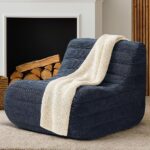 Compact Bean Bag Chair – Memory Foam Lazy Sofa Sack, Floor Couch for Bedroom, Living Room, Office & Home (Gray) - Image 2