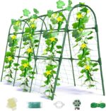 Cucumber Trellis for Raised Bed, U-Shape Garden Arch Metal Support for Climbing Plants, Metal Arch Plant Support Vegetables Trellis, Plant Support for Vine Outdoor (Green, 47*30*47inch(L*W*H)) - Image 2