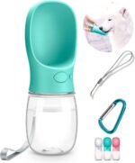DEYACE Dog Water Bottle, Leak Proof Portable Pet Water Bottles for Dogs, Puppy Water Dispenser with Drinking Feeder for Travel (Teal 12oz) - Image 2