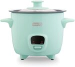 Dash Mini Ceramic Rice Cooker - Designed for Single-Serve Cooking - Compact Rice Cooker with Nonstick Removable Pot, Keep Warm Function & Easy-to-Clean Sleek Design - Aqua Ceramic - Image 2