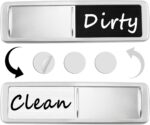 Dishwasher Magnet Clean Dirty Sign, Slide Strong Clean and Dirty Magnet Indicator for Dishwasher, Non-Scratch, Easy to Read, Self-Adhesive Stickers for Non-Magnetic Dishwasher, Refrigerator - Image 2