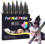 Dog Nail Polish Pens Quick Dry,12 Colors Safe Dog Nail Polish Set to DIY Pretty Nails, Ideal Gifts for Dogs Cats Light Dark Nails, Odorless, Non-Toxic, Water-Based Pet Nail Accessories Set - Image 2