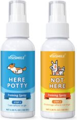 Dog Potty Training Spray Kit: Here Potty Trainer & Not Here Bitter Deterrent Spray - Anti Chew Stop Peeing Urine Marking - Indoor & Outdoor Grass Pad Toilet Spot Odor Repellent for Puppies Dogs - Image 2