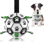 Dog Soccer Ball, Interactive Toys for Tug of War, Puppy Birthday Gifts, Tug Toy, Water Toy, World Cup Durable Balls for Small & Medium Size (6 inch) - Image 2