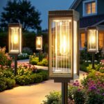 ELECLINK Solar Pathway Lights Outdoor, 8 Pack Upgraded Solar Lights Outdoor Waterproof, Bright Up to 15 Hrs Auto On/Off Garden Light for Yard Patio Lawn Path Walkway Driveway Outside Decor - Image 2
