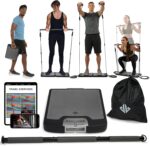 EVO Gym - Portable Home Gym Strength Training Equipment, At Home Gym | All in One Gym - Resistance Bands, Base Holds Gym Bar & Handles for Travel | Portable Gym & Home Exercise Equipment - Image 2
