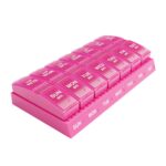 EZY DOSE Weekly, AM/PM Daily Pill Organizer, 7-Day Medicine Planner, Vitamin Container, Small Pop-Out Compartments, 2 Times a Day Pill Holder, Pink, Travel-Friendly, BPA Free - Image 2