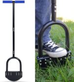 Edger Lawn Tool 41in Border Edger with Tempered Spring Steel Blade Long Rubber Handle Wide Footplate Rustproof Manganese Steel Half Moon Edger for Garden Maintenance - Image 2