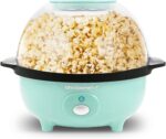 Elite Gourmet EPM330M Automatic Stirring 12-cup Popcorn Maker Popper, Hot Oil Popcorn Machine w/Measuring Cap & Built-in Reversible Serving Bowl, Great for Home Party Kids, Safety ETL Approved, Mint - Image 2