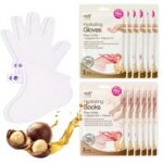 Epielle Hydrating Hand & Foot Masks, Relieve and Soften Dry, Overworked Skin, Self Care Gifts for Women, Spa Kit, Mothers Day Gifts, 6 Moisturizing Gloves & 6 Moisturizing Socks - Image 2