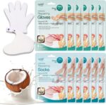 Epielle Intensive Repairing Hand & Foot Masks, Restore and Moisturize Dry, Cracked Skin, Self Care Gifts for Women, Spa Kit, Mothers Day Gifts, 6 Moisturizing Gloves & 6 Moisturizing Socks - Image 2