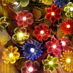 Fairy Lights Decorative Flower Lamp -Waterproof Battery Operated String Lights 7ft 20LED Indoor Outdoor- Floral Décor Flower String Lights Garden Wreath Fence Bathroom Office Home Decor - Image 2