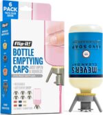 Flip-It! Bottle Emptying Kit – 6 Bottle Pack - No more wasted product - Fits most plastic bottles – 6 Base Caps, 6 Adapters – Pastel Color Edition - Image 2