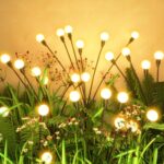 Flumy Solar Garden Lights Outdoor - 4 Pack 32 LED Firefly Lights Waterproof, Garden Decorations for Yard Patio Pathway Lawn Outside, Unique Gifts for Grandma Women, Solar Decor Warm White - Image 2