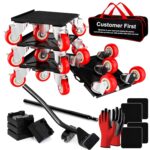 Furniture Dolly Set 5 Wheels Heavy Duty, Furniture Movers with Silent Rubber Wheels, 360° Rotation with Brake, 1400Lbs Load Capacity, Furniture Lifter for Easy Moving Large Furniture. - Image 2