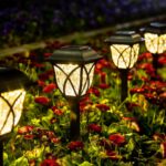 GIGALUMI 6 Pack Solar Lights Outdoor Waterproof, LED Solar Garden Lights, Outdoor Decorations, Garden Decor for Yard, Patio, Landscape, Planter, Walkway (Warm White) - Image 2
