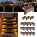 GIGALUMI Led Solar Deck Lights, 16 Pack Waterproof for Outdoor Stairs, Step, Fence, Railing, Yard and Patio (Warm White) - Image 2