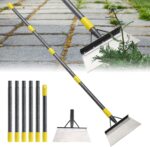 Garden Flat Shovel - Floor Scraper, 60" Multifunctional Garden Cleaning Shovels, Heavy Duty Floor Scrapers Long Handle,Metal Weeding Scraper for Lawn Edging, Snow Ice Removal,Snow Ice Scraper - Image 2