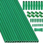 Garden Stakes Kit: 15Sets Fiberglass Plant Sticks Supports & Accessories for DIY 4ft, 5ft, 6ft, 7ft Stakes for Tomato, Vegetables, Indoor & Outdoor Gardening Supplies - Image 2