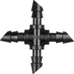 Gardrip Drip Irrigation Cross Fittings: 45 Pieces Barbed 4-Way Cross Irrigation Parts with Sharp End Fits for 1/4 Inch Drip Tubing Line Tee Connectors for Garden Lawn - Image 2