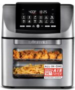 Gourmia Air Fryer - 14 Qt All-in-One Rotisserie Oven with Digital Display, 12 Presets, Roast, Bake, Broil, Dehydrate, Dishwasher Safe Accessories, Stainless Steel - Image 2