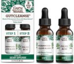 GuruNanda Gutcleanse 2-Step Kit - Dietary Supplement to Help with Digestion - Blend of Fulvic Acid, Wormwood, Clove & Neem Extract, 2x1 FlOz - Image 2