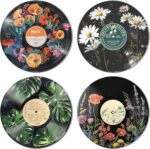 HK Studio Hippie Decor, Posters for Room Aesthetic - Botanical Wall Art, Record Decor, 4pcs 12" - Image 2