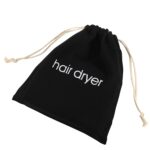 Hair Dryer Bags Drawstring Bag Container Hairdryer Bag for travel bathroom (Black) - Image 2