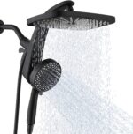 High Pressure Rain Shower Head: Upgrade Shower Heads with Handheld Spray Combo with Fixed Showerhead and 10 Sprays Handheld Shower Head, Detachable Showerheads Built-in Magnetic Docking and Power Jets - Image 2