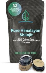 Holistic Bin Shilajit Resin - Himalayan Fulvic & Trace - Black Platinum Resin - Shilajit Extract - Mix Into Liquids - Serving Spoon Included - 10g - Image 2