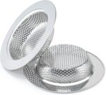 Honmein 2 Pcs Sink Strainer for Most Kitchen Sink Drain Basket, Upgraded Double-Layer Safe Design Kitchen Sink Strainer (Outer Diameter 4.5 Inch) - Image 2