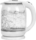 Household Electric Kettle, All 304 Stainless steel and No Plastic Contact, Automatic Shut-off,Borosilicate glass Visual Boiling, 2.0L Water Boiler & Tea Kettle Perfect For Tea & Coffee (pure white) - Image 2