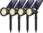 InnoGear Solar Lights Outdoor Waterproof Solar Garden Light for Outside Yard Landscape Lighting Pathway Spot Lights Spotlight Wall Light Auto On/Off, Pack of 4 (Warm White) - Image 2